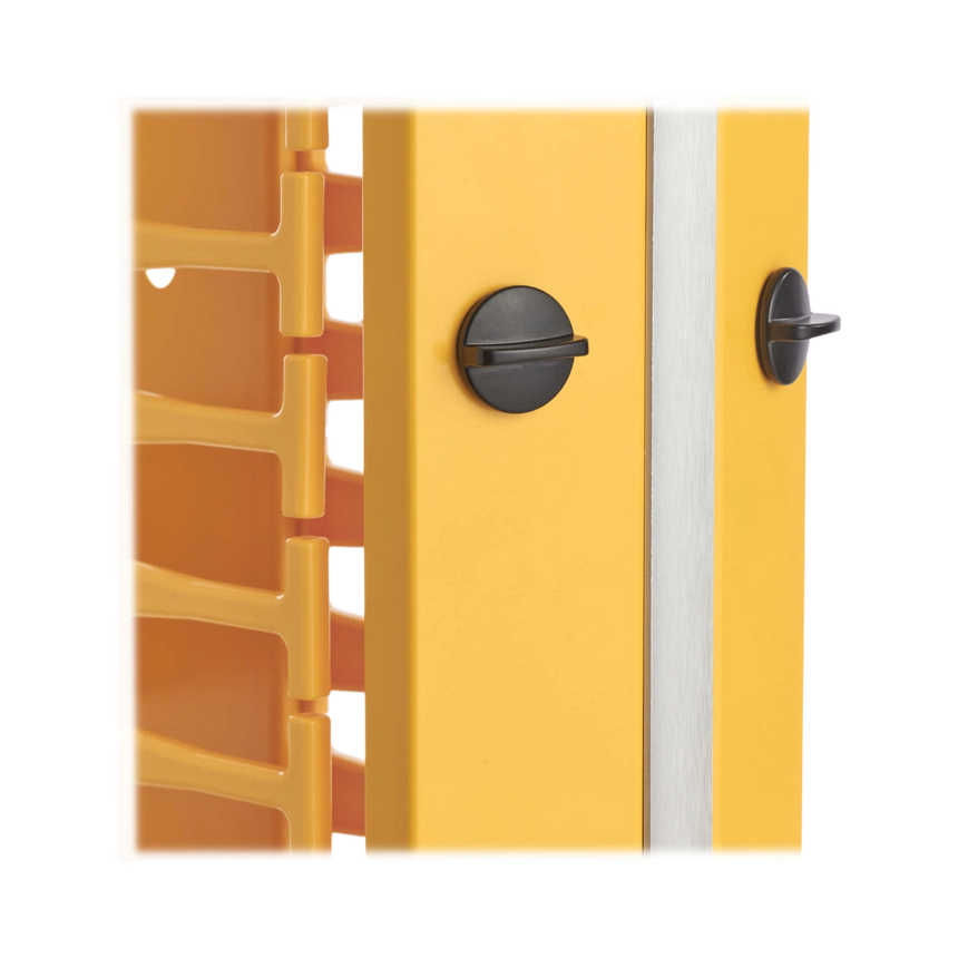 Tripp Lite High-Capacity Vertical Cable Manager, Deep Double Finger Duct with Cover, Single Sided, 6 in. Wide, Yellow, 7 ft. (2.2 m) — Being Shipped