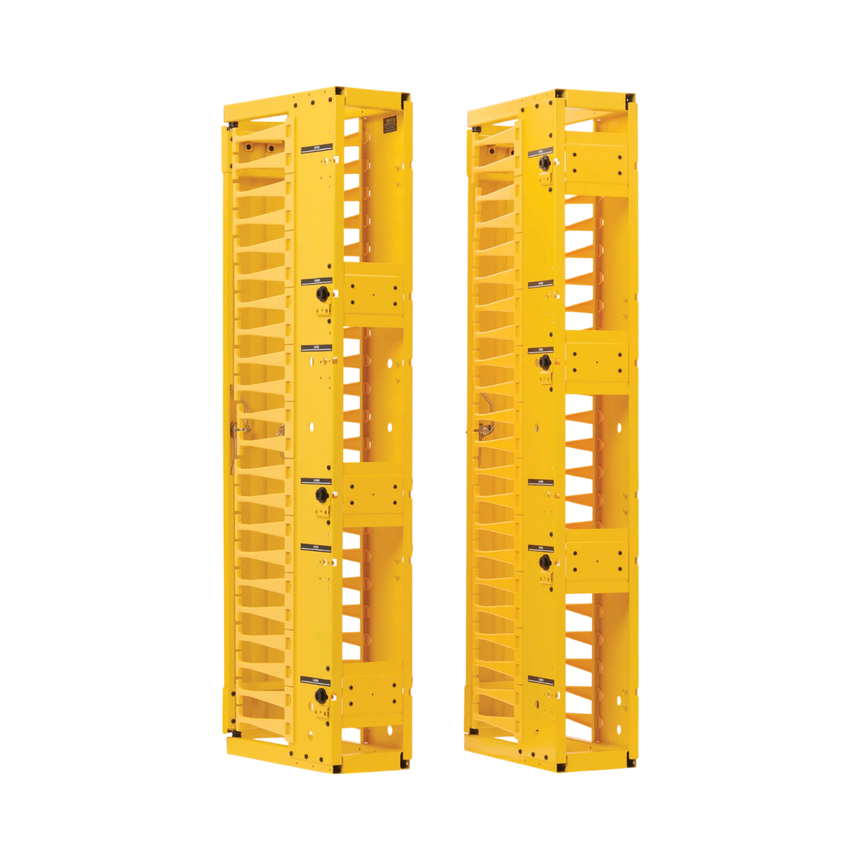 Tripp Lite High-Capacity Vertical Cable Manager, Deep Double Finger Duct with Cover, Single Sided, 6 in. Wide, Yellow, 7 ft. (2.2 m) — Being Shipped