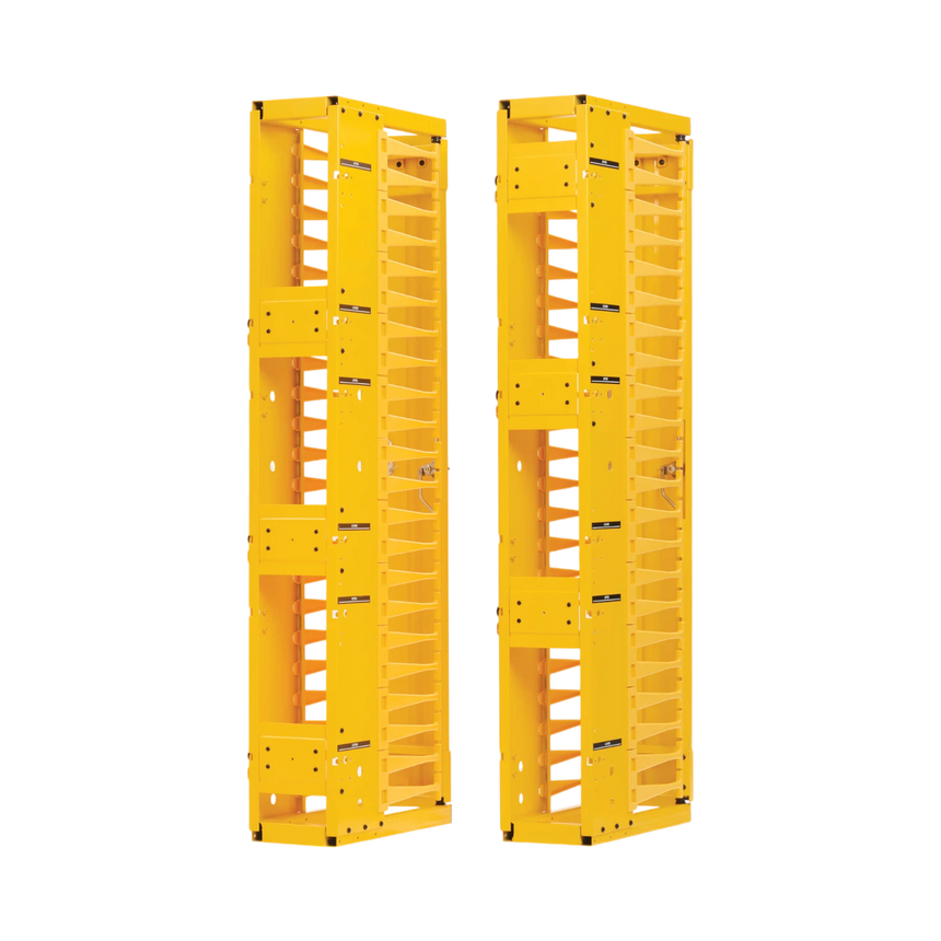 Tripp Lite High-Capacity Vertical Cable Manager, Deep Double Finger Duct with Cover, Single Sided, 6 in. Wide, Yellow, 7 ft. (2.2 m) — Being Shipped