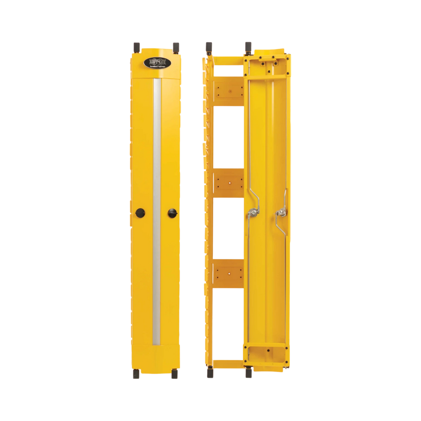 Tripp Lite High-Capacity Vertical Cable Manager, Deep Double Finger Duct with Cover, Single Sided, 6 in. Wide, Yellow, 7 ft. (2.2 m) — Being Shipped
