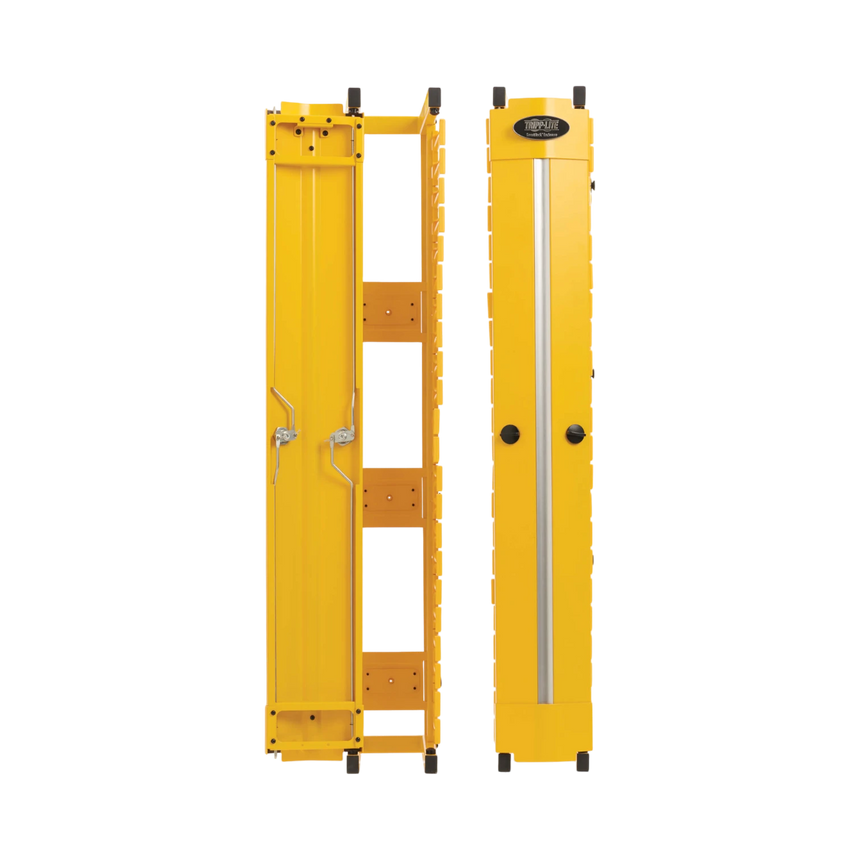 Tripp Lite High-Capacity Vertical Cable Manager, Deep Double Finger Duct with Cover, Single Sided, 6 in. Wide, Yellow, 7 ft. (2.2 m) — Being Shipped