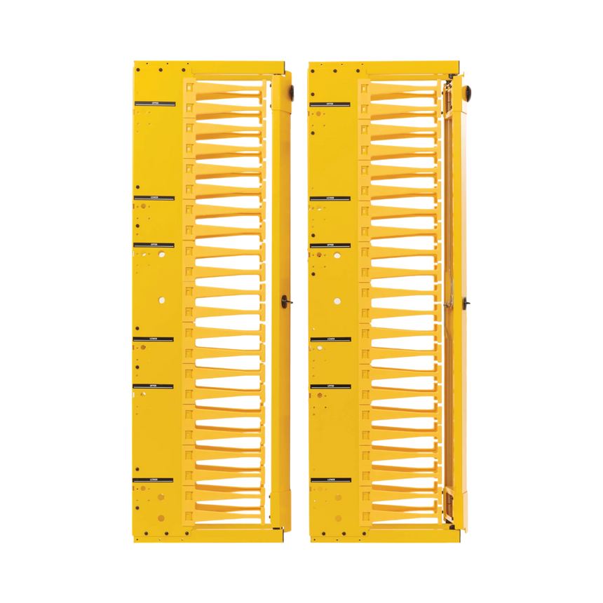 Tripp Lite High-Capacity Vertical Cable Manager, Deep Double Finger Duct with Cover, Single Sided, 6 in. Wide, Yellow, 7 ft. (2.2 m) — Being Shipped