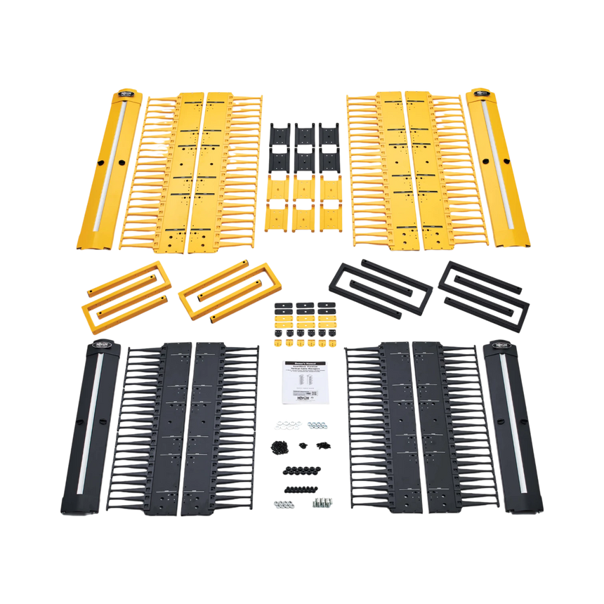 Tripp Lite High-Capacity Vertical Cable Manager - Deep Double Finger Duct with Cover, Double Sided, 6 in. Wide, Yellow/Black, 7 ft. (2.2 m) — Being Shipped