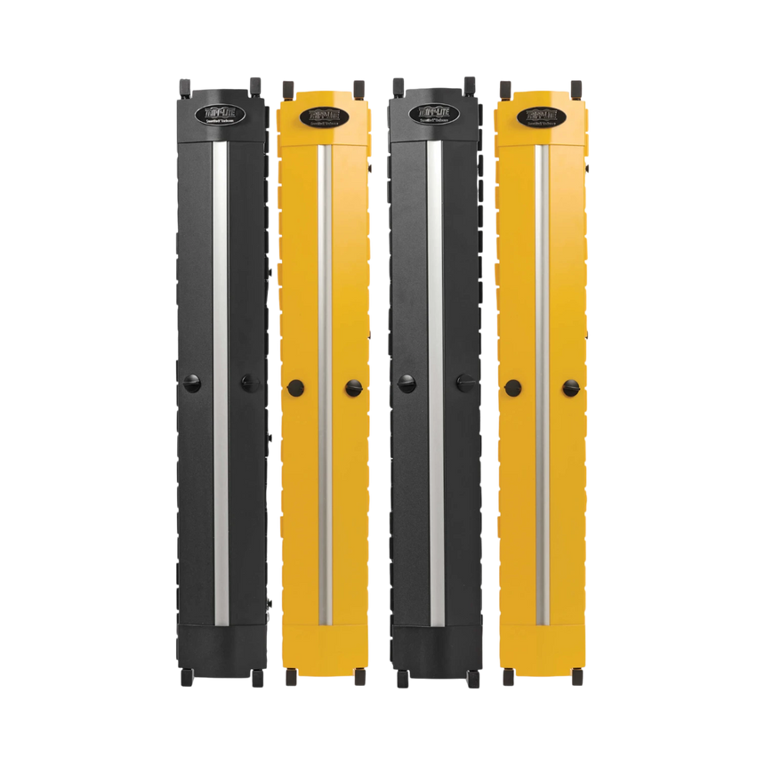 Tripp Lite High-Capacity Vertical Cable Manager - Deep Double Finger Duct with Cover, Double Sided, 6 in. Wide, Yellow/Black, 7 ft. (2.2 m) — Being Shipped