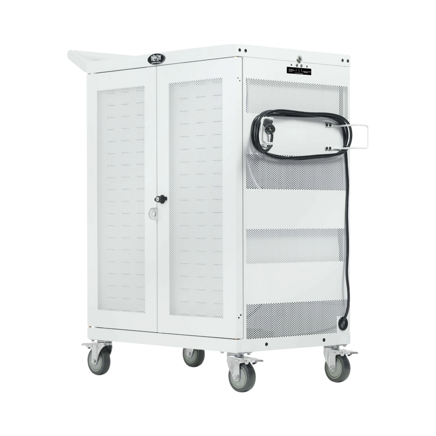 Tripp Lite Safe-IT Multi-Device UV Charging Cart, Hospital-Grade, 32 AC Outlets, White — Being Shipped