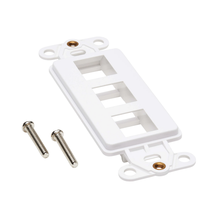 Tripp Lite Center Plate Insert, Decora Style, Vertical, 3 Ports, TAA — Being Shipped