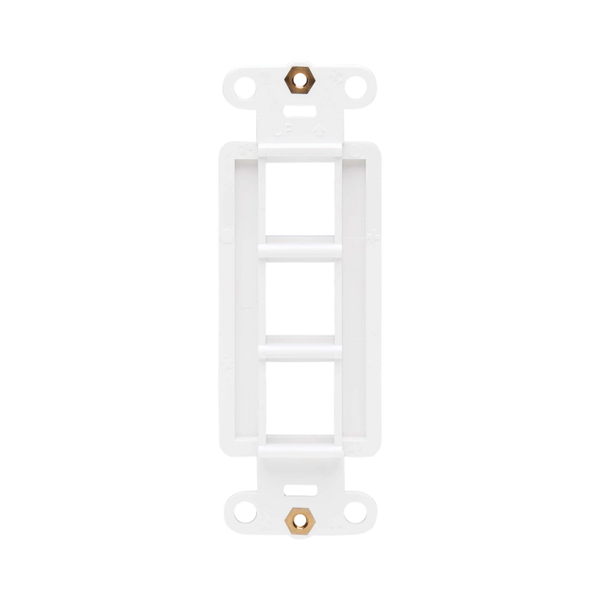 Tripp Lite Center Plate Insert, Decora Style, Vertical, 3 Ports, TAA — Being Shipped