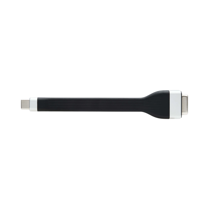 Tripp Lite USB-C to VGA Flat Adapter Cable (M/F), 1080p 60 Hz, Thunderbolt 3 Compatible, Black, 5 in. (12.7 cm) — Being Shipped