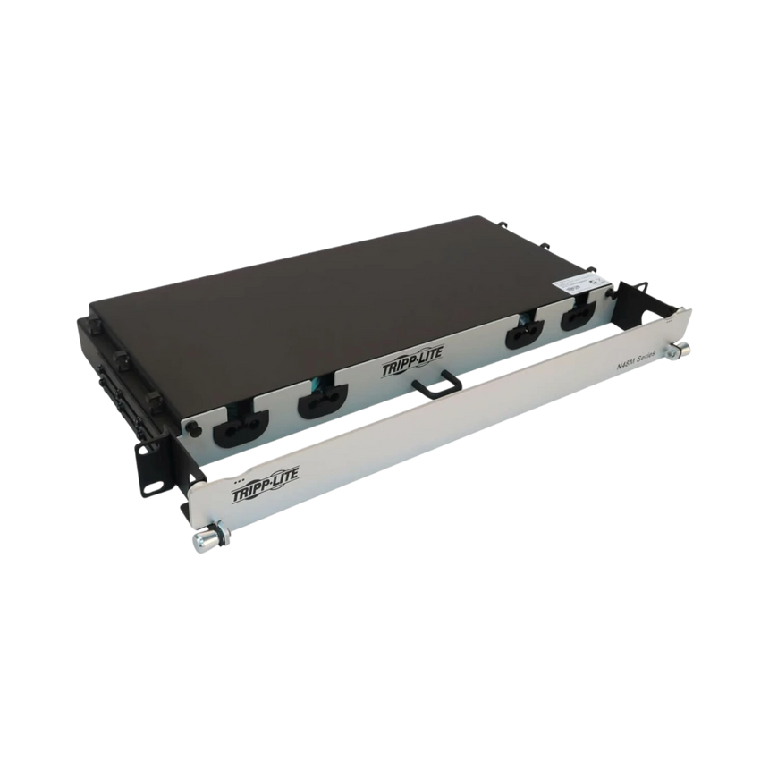 Tripp Lite Preloaded Fiber Panel, 1U, 8x LC/LC Duplex Cables (M/M), OM4 Multimode, 10 m (32.8 ft.) — Being Shipped