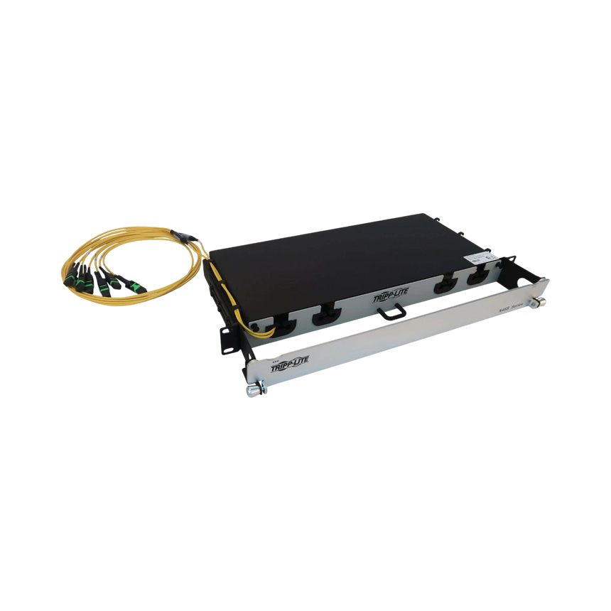 Tripp Lite Preloaded Fiber Panel, 1U, 4x (3x8F MTP/MPO-APC F/F) 24F Trunk Cables, OS2 Singlemode, 10 m (32.8 ft.) — Being Shipped