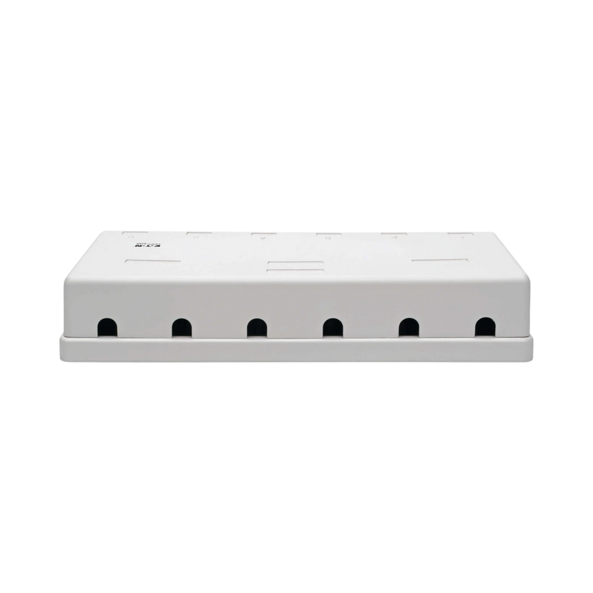 Tripp Lite Pre-Configured Unshielded Cat6 6-Port Surface-Mount Box, 110 IDC, RJ45, White — Being Shipped
