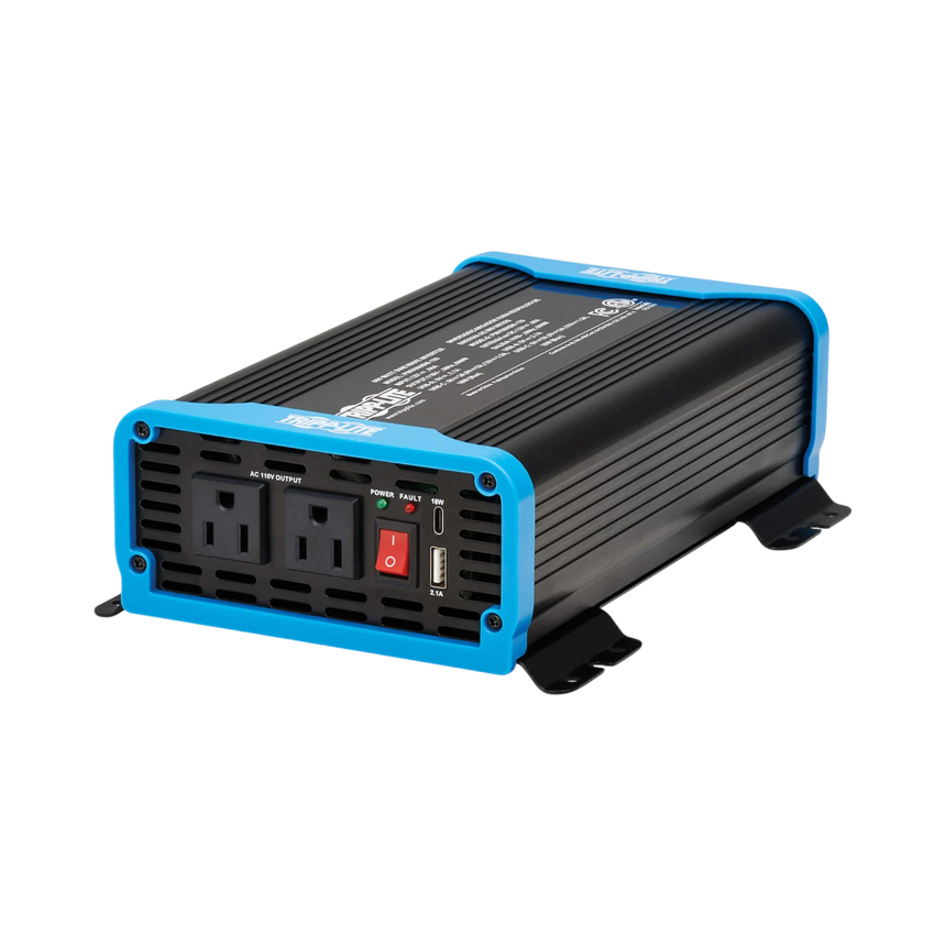 Tripp Lite 600W Light-Duty Compact Power Inverter, 2x 5-15R, USB Charging, Pure Sine Wave — Being Shipped