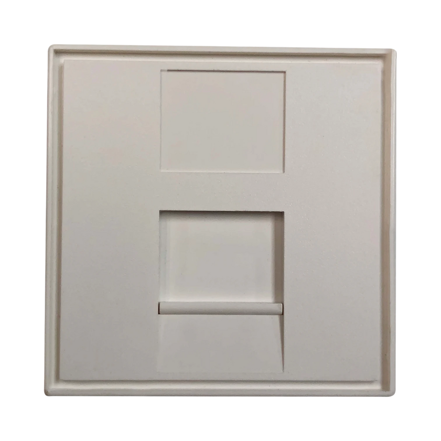 Tripp Lite 1-Port European-Style Insert, Unloaded Shuttered Module, 45 x 45 mm, White, TAA — Being Shipped