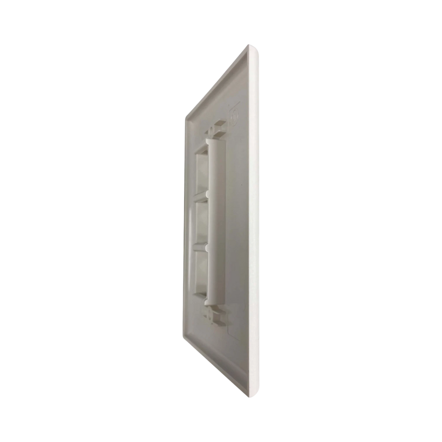 Tripp Lite Safe-IT 3-Port Single-Gang Keystone Wall Plate, Antibacterial, Ivory Matte, TAA — Being Shipped