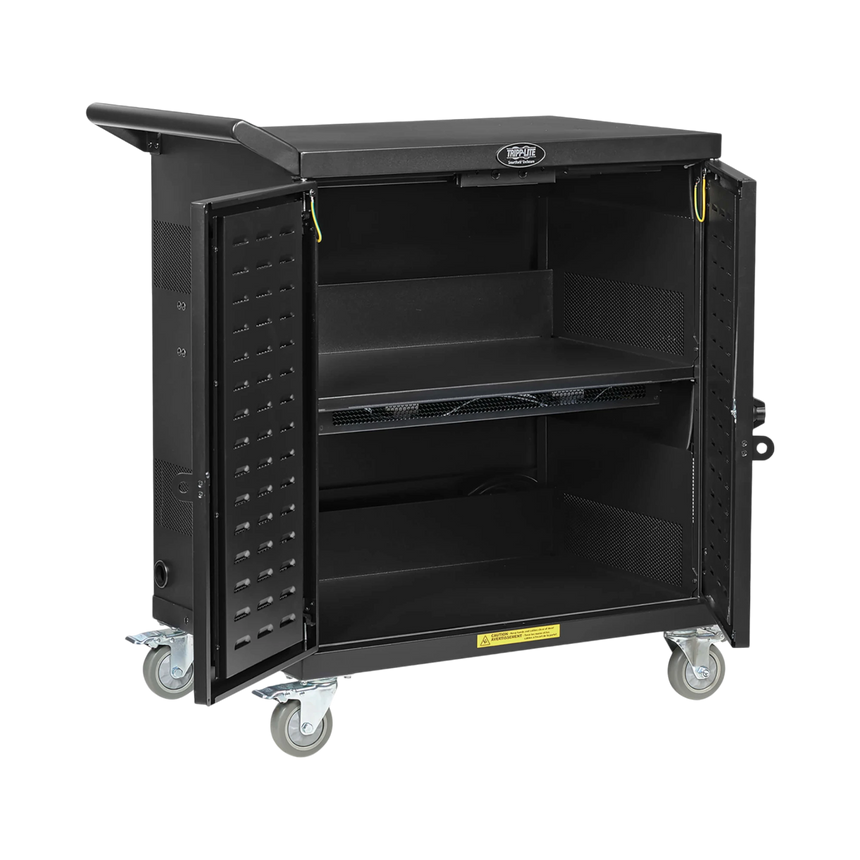 Tripp Lite Safe-IT UV Locking Storage Cart for Mobile Devices and AV Equipment, Black — Being Shipped