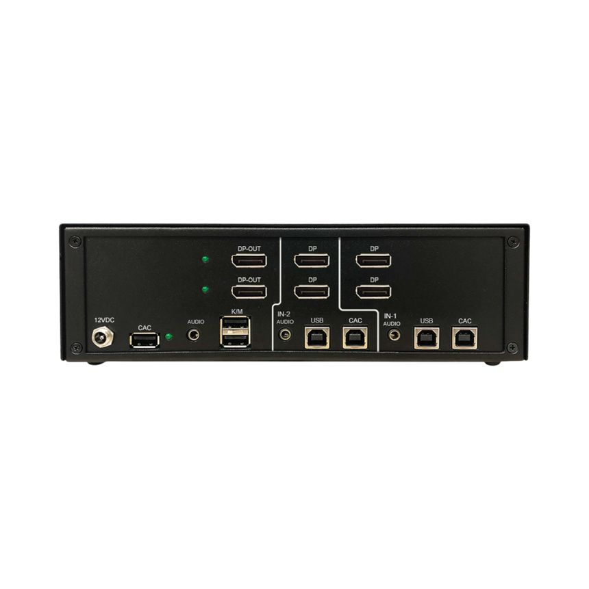 Tripp Lite Secure KVM Switch, 2-Port, Dual Head, DisplayPort to DisplayPort, 4K, NIAP PP4.0, Audio, CAC, TAA — Being Shipped