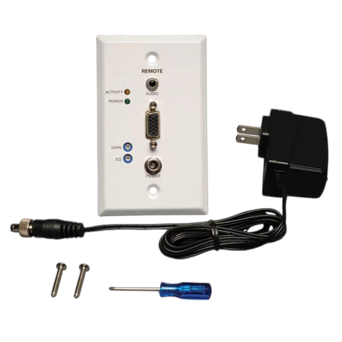 Tripp Lite VGA over Cat5/6 Extender, Wall Plate Receiver for Video/Audio, Up to 1000 ft. (305 m), TAA — Being Shipped