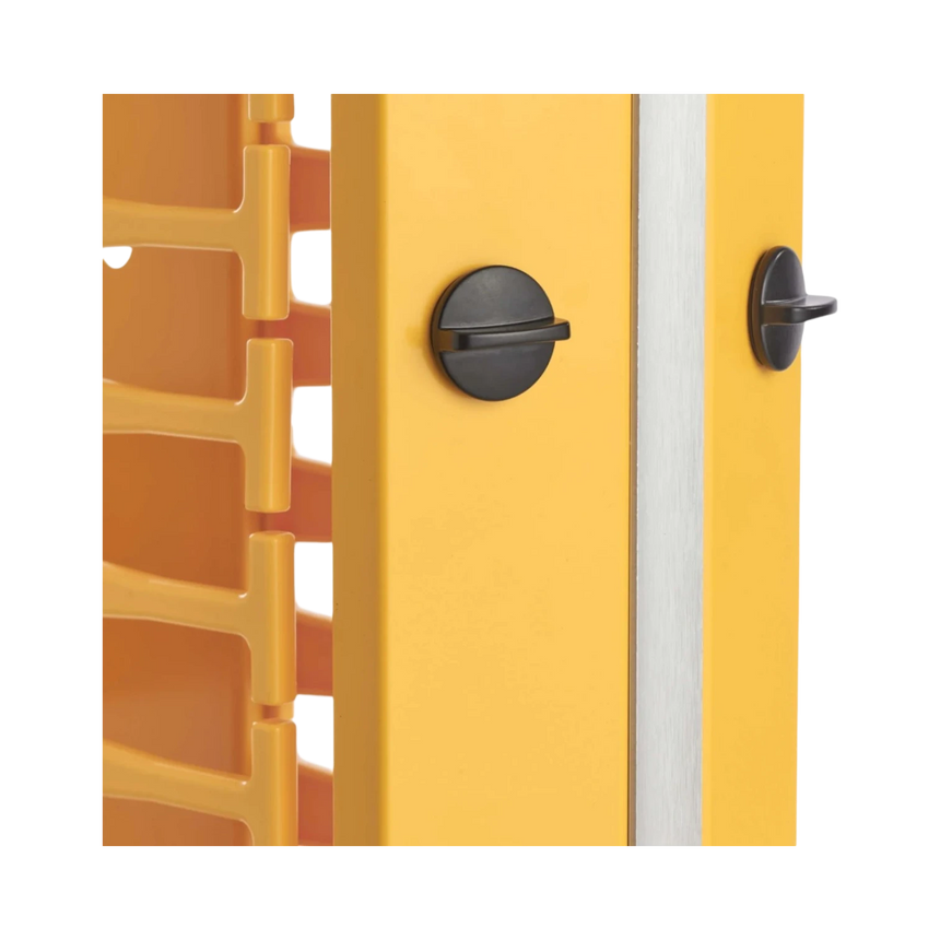 Tripp Lite High-Capacity Vertical Cable Manager - Deep Double Finger Duct with Cover, Double Sided, 6 in. Wide, Yellow/Black, 7 ft. (2.2 m) — Being Shipped