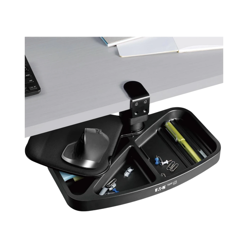 Tripp Lite Under-Desk Clamp-On Storage Tray with Built-In Mouse Pad and Wrist Rest — Being Shipped