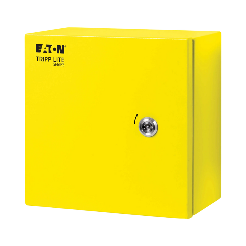 Tripp Lite SmartRack Outdoor Industrial Enclosure with Lock, NEMA 4, Surface Mount, Metal Construction, 10 x 10 x 6 in., Yellow — Being Shipped
