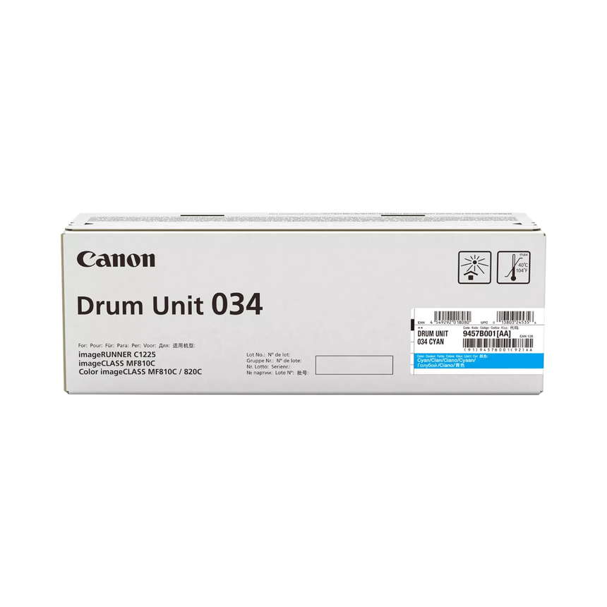 Canon Drum Unit 034 Cyan Cartridge for MF810Cdn & MF820Cdn — Being Shipped