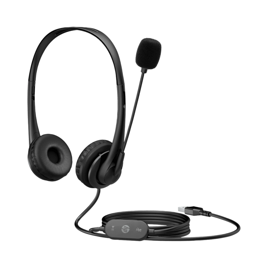 HP Stereo USB Noise-Cancelling Mic Headset (Black) — Being Shipped