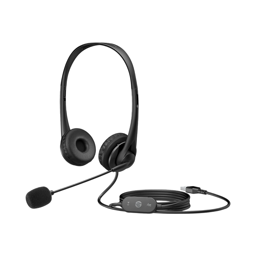 HP Stereo USB Noise-Cancelling Mic Headset (Black) — Being Shipped
