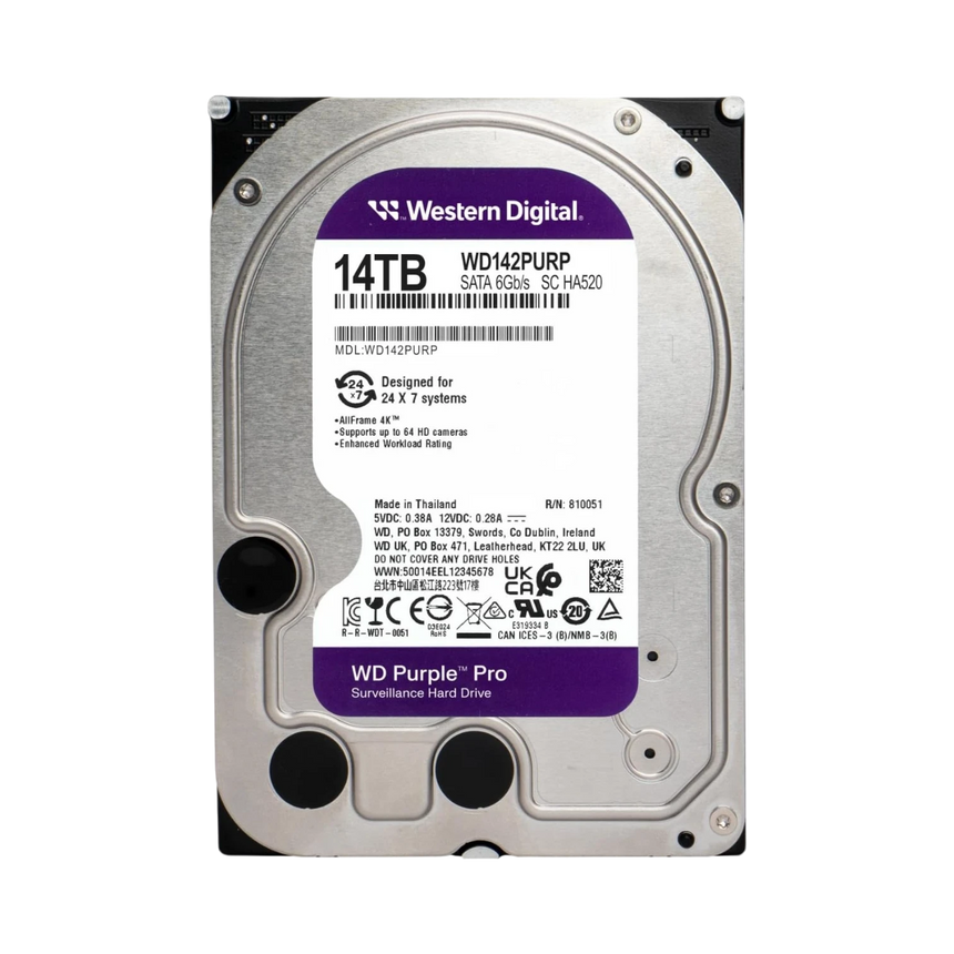 Western Digital Purple Pro 14TB 3.5" 7200RPM Surveillance HDD — Being Shipped