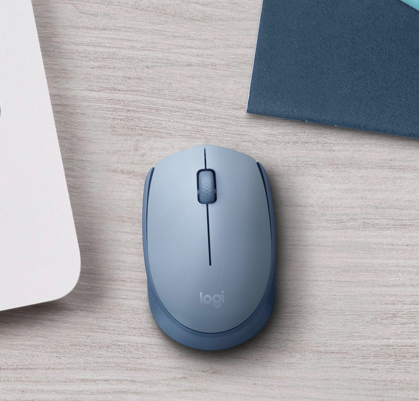 Logitech M170 Compact Wireless Mouse (Blue/Gray) — Being Shipped