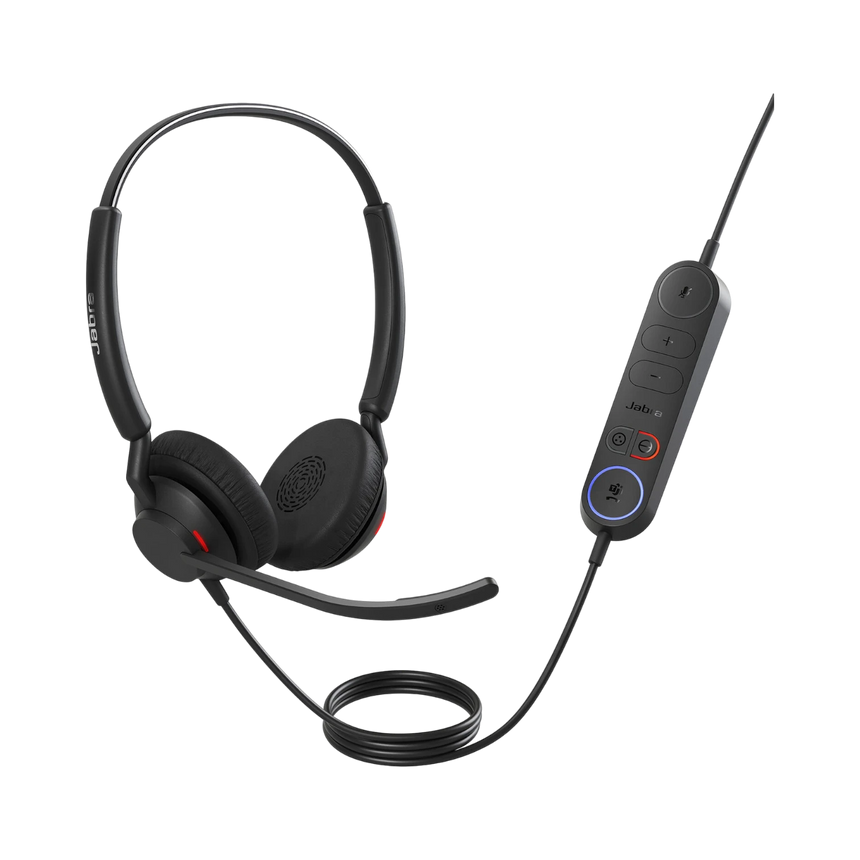 Jabra Engage 40 Inline Link USB-A MS Stereo Wired Headset (Black) — Being Shipped