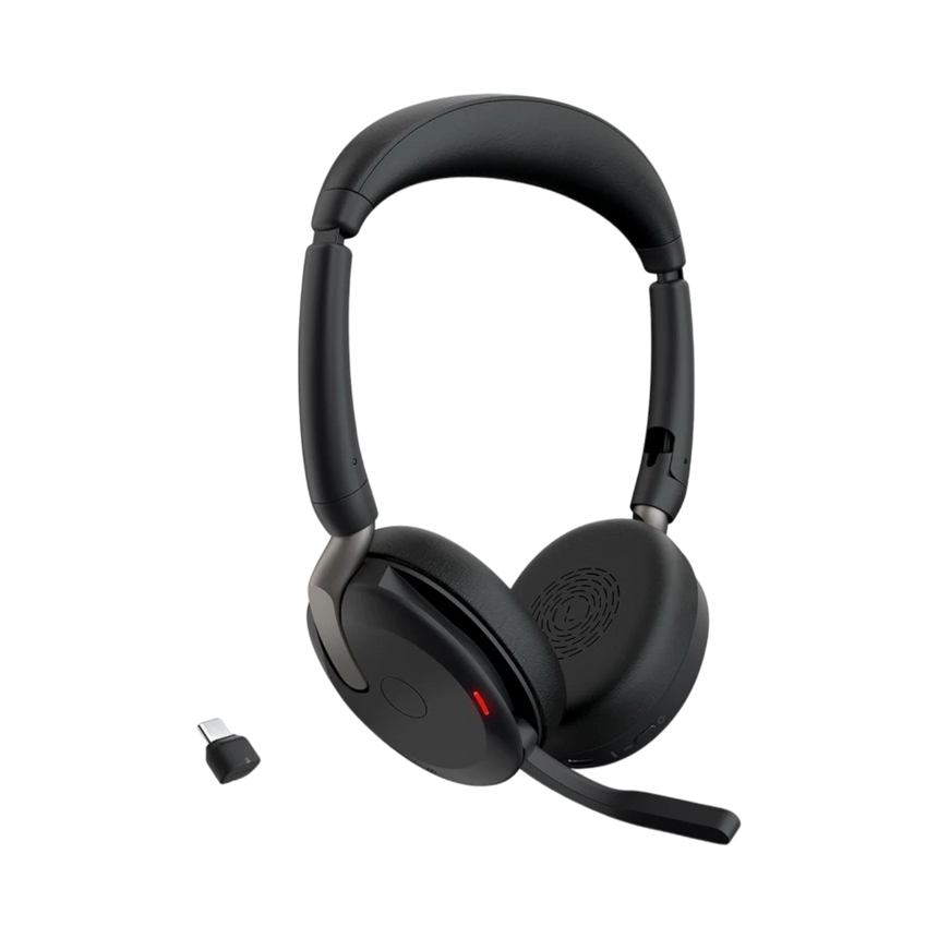 Jabra Evolve2 65 Flex Link UC Stereo Wireless Headset with Wireless Charger (Black) — Being Shipped