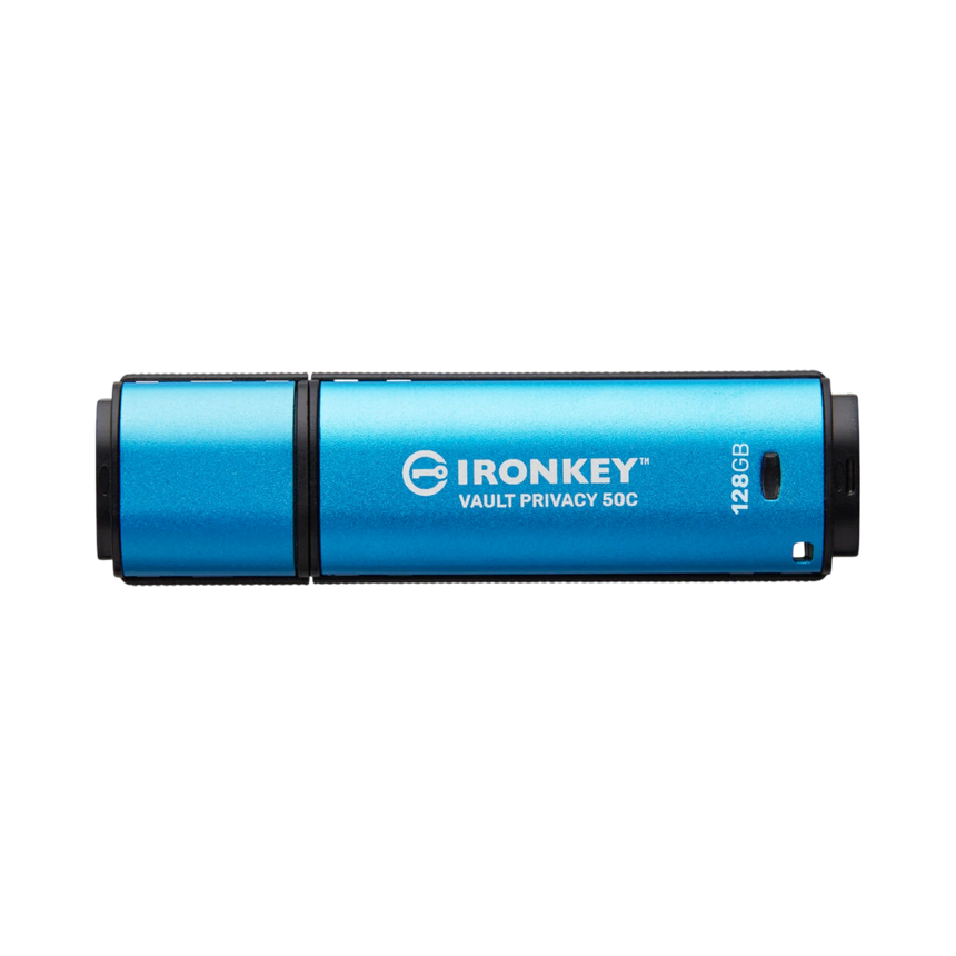 Kingston IronKey Vault Privacy 50 Series USB-C 128GB Flash Drive (Blue) — Being Shipped