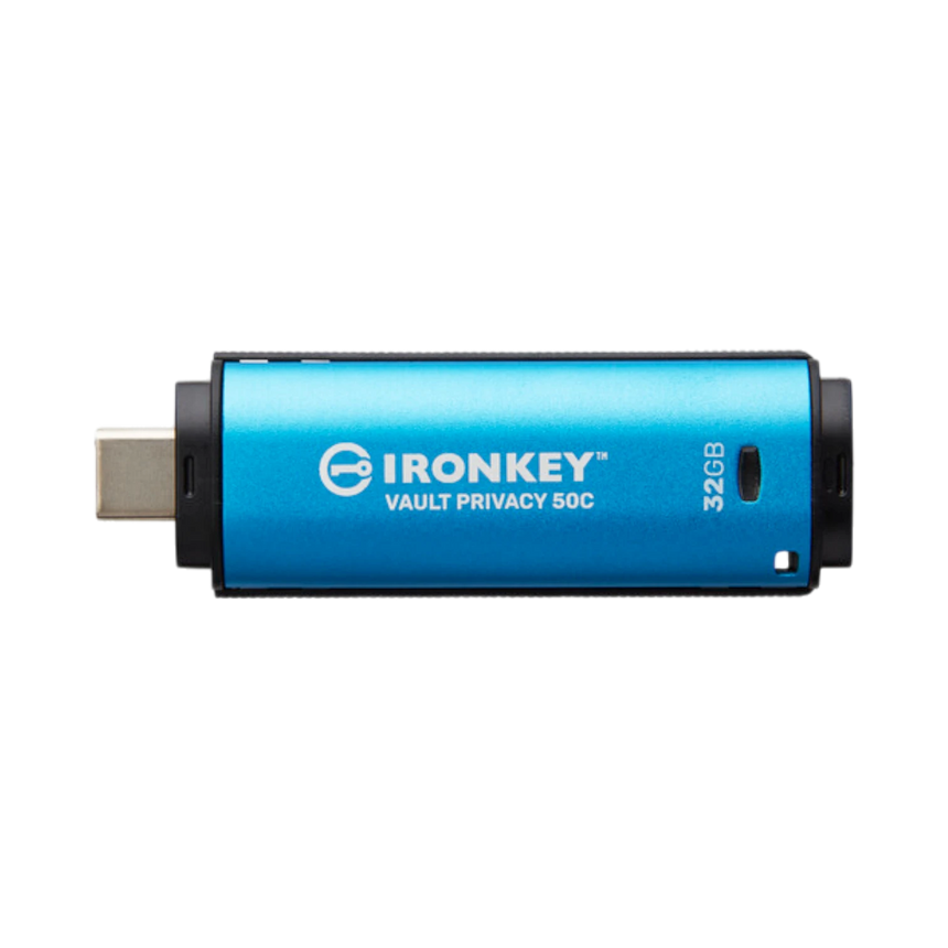 Kingston IronKey Vault Privacy 50 Series USB-C 32GB Flash Drive (Blue) — Being Shipped