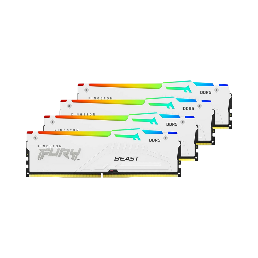 Kingston FURY Beast White 64GB DDR5 6000MT/s CL40 RGB Memory Kit 8 (4 x 16GB) — Being Shipped