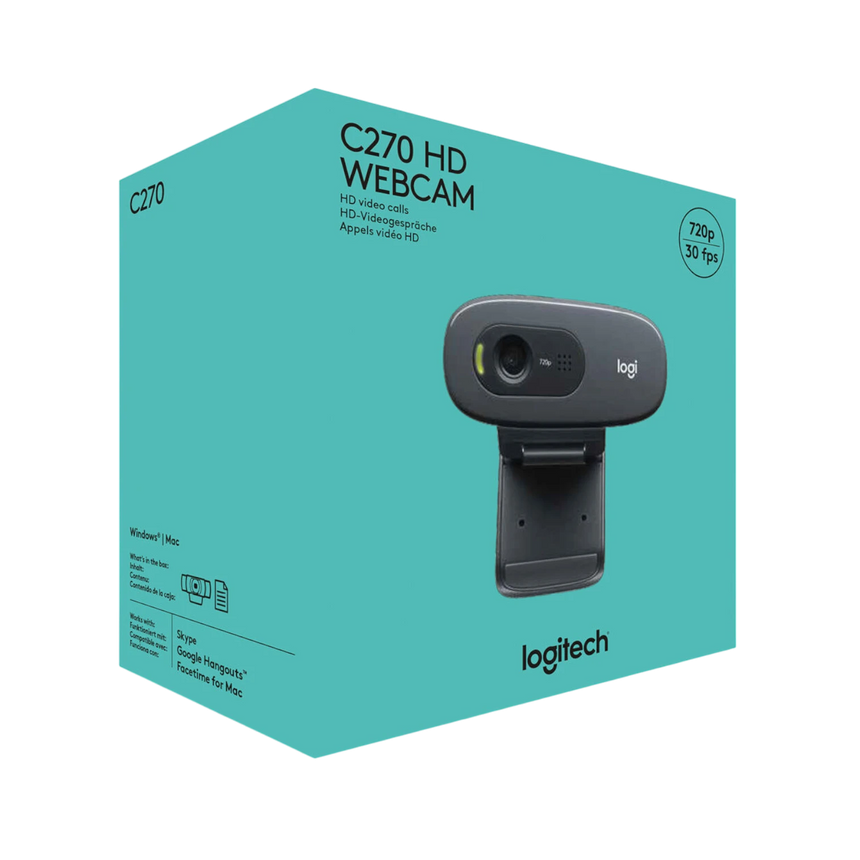 Logitech C270 HD Webcam (Black) — Being Shipped