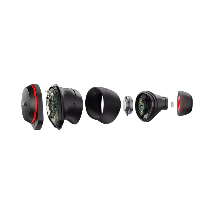 Philips TAA7507 True Wireless Noise-Canceling In-Ear Sports Headphones (Black) — Being Shipped