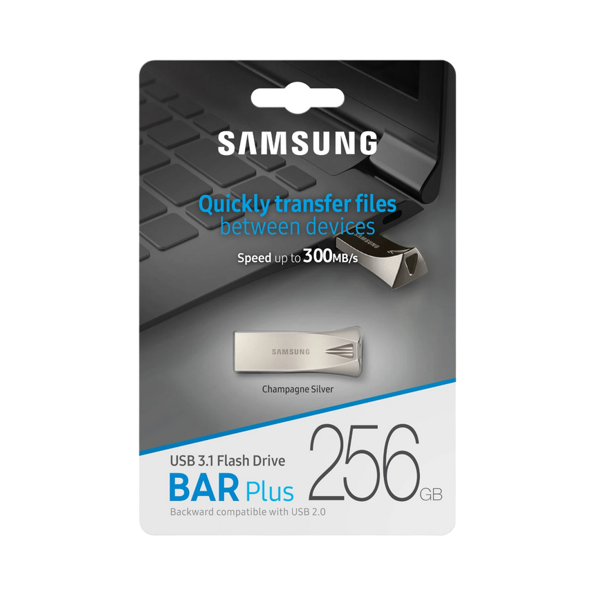 Samsung BAR Plus 256GB USB 3.1 Flash Drive (Champagne silver) — Being Shipped