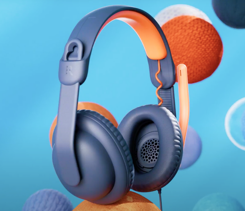 Logitech Zone Learn Wired Over-Ear Headset (Black & Orange) — Being Shipped