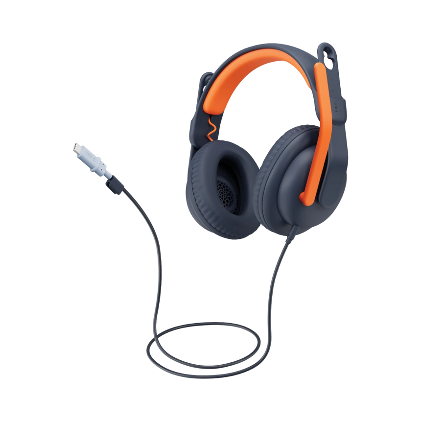 Logitech Zone Learn Over-Ear Headset (Black & Orange) — Being Shipped