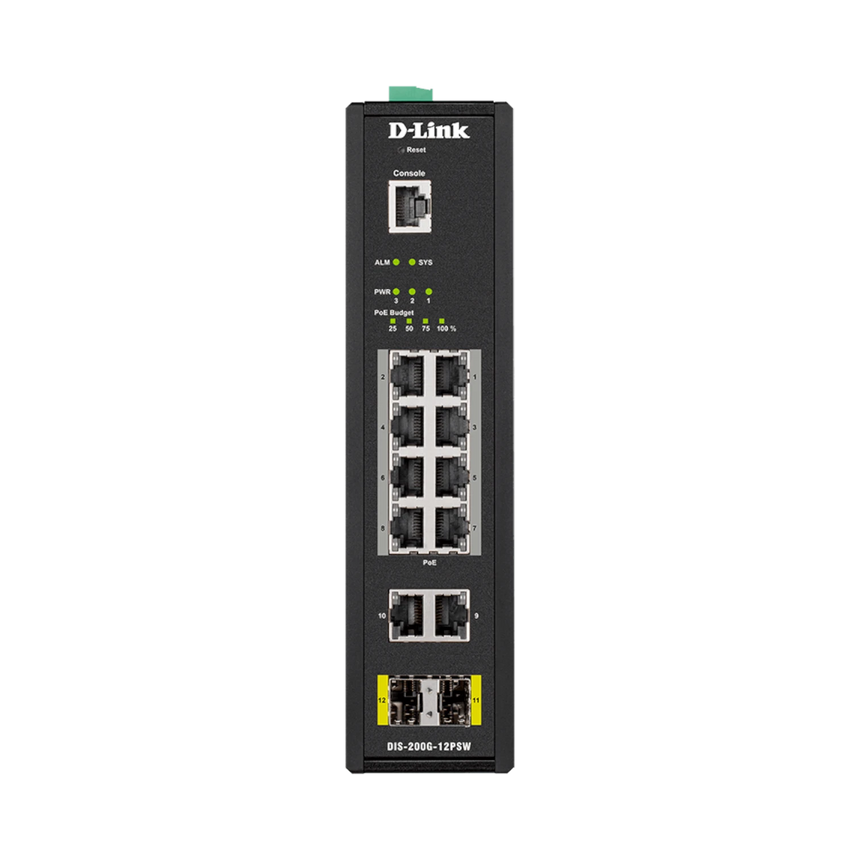 D-Link 12-Port 240W Wide Temp Gigabit Industrial PoE Switch — Being Shipped