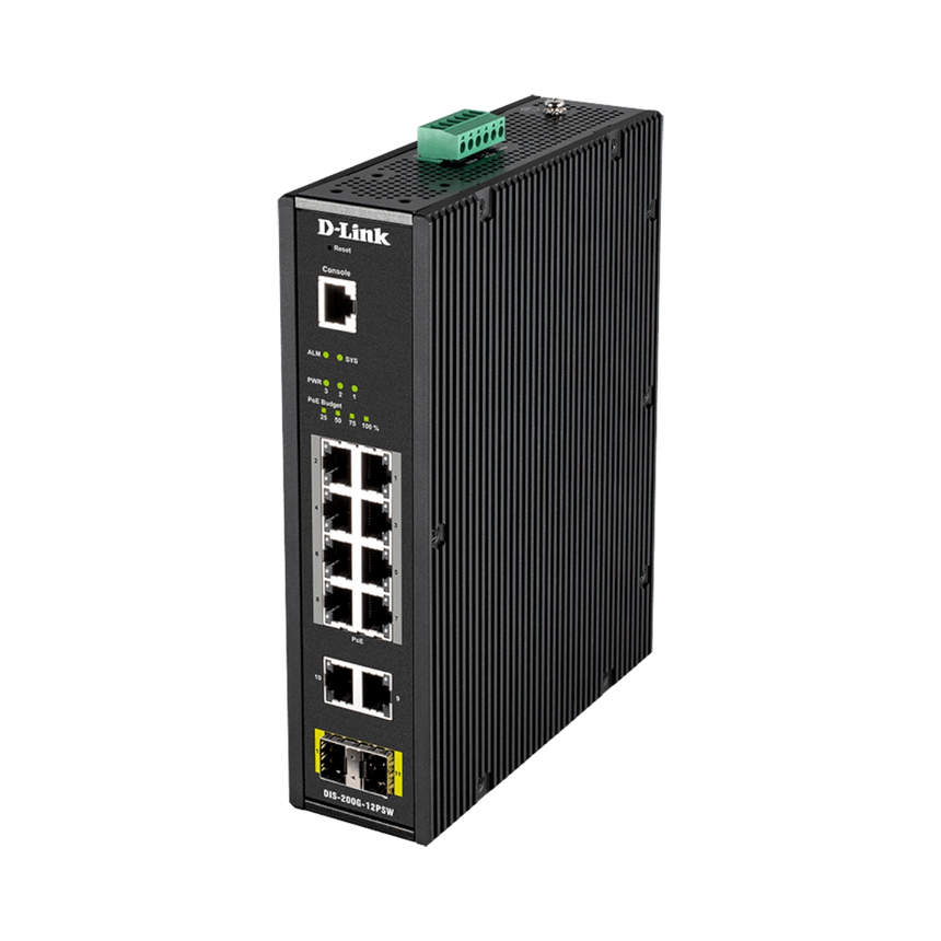 D-Link 12-Port 240W Wide Temp Gigabit Industrial PoE Switch — Being Shipped