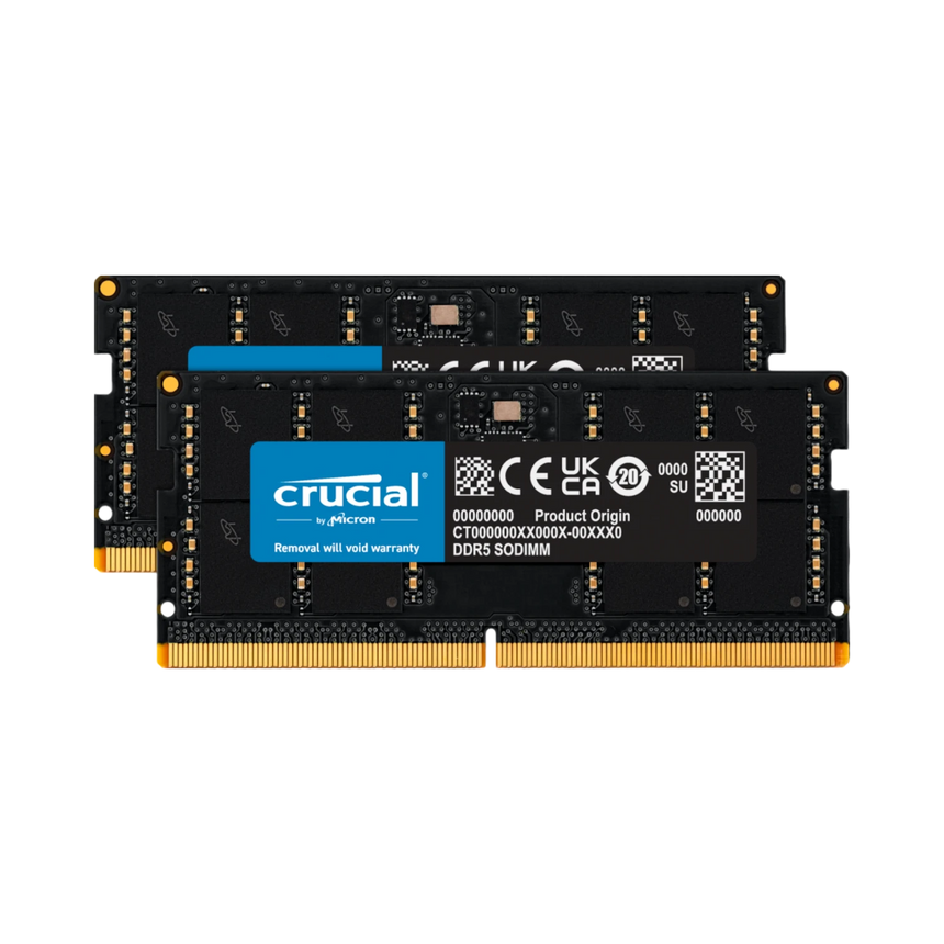 Crucial 64GB DDR5 5200 MHz SO-DIMM Laptop Memory Kit (2 x 32GB) — Being Shipped