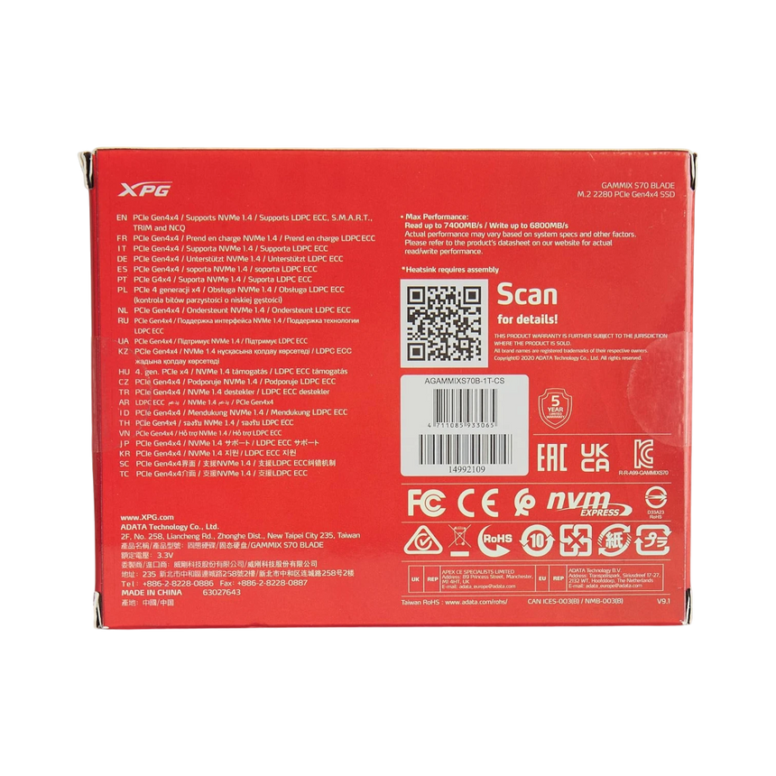 XPG GAMMIX S70 Blade 1TB PCIe Gen 4x4 Internal Solid State Drive — Being Shipped