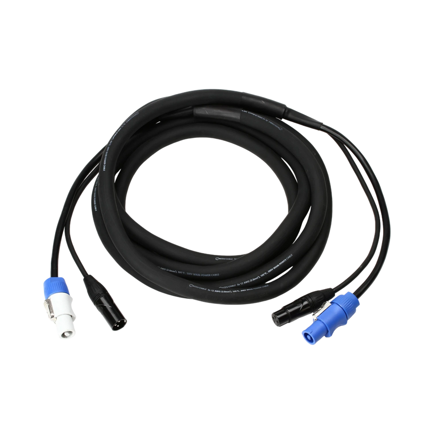 ADJ 12' 3-Pin XLR & PowerCON Combo Link Cable — Being Shipped