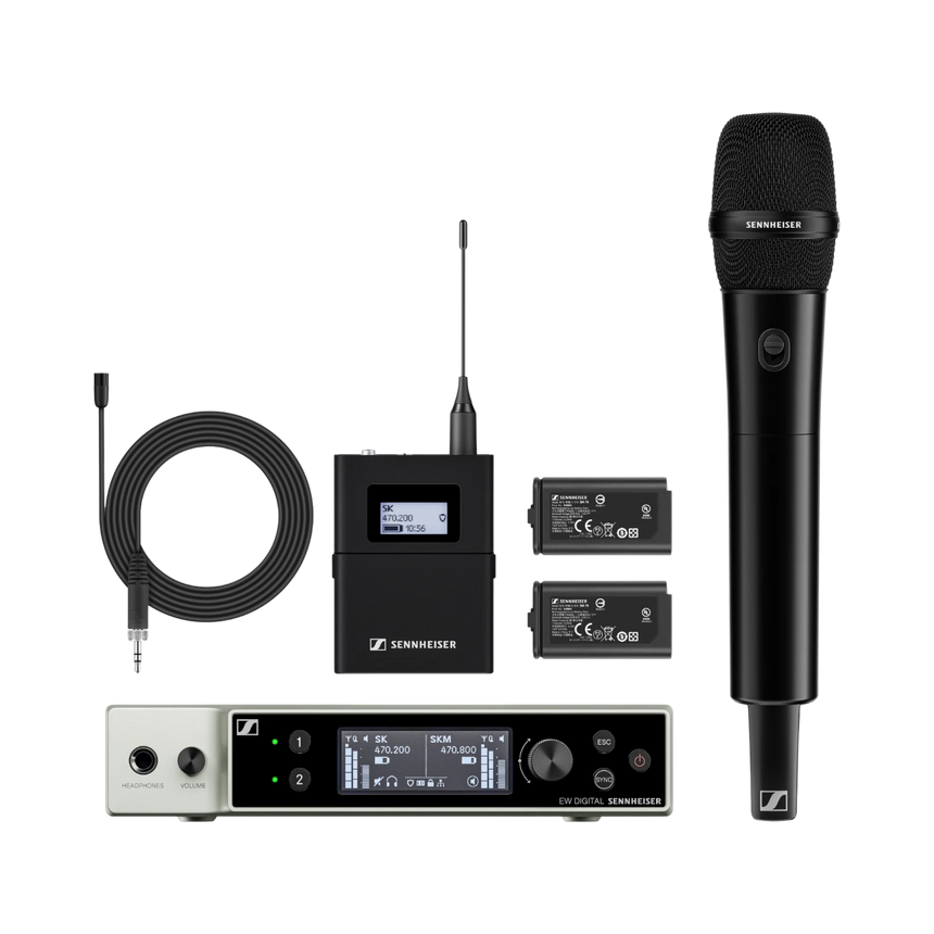 Sennheiser EW-DX MKE 2-835-S SET Dual-Channel Digital Combo Wireless System — Being Shipped