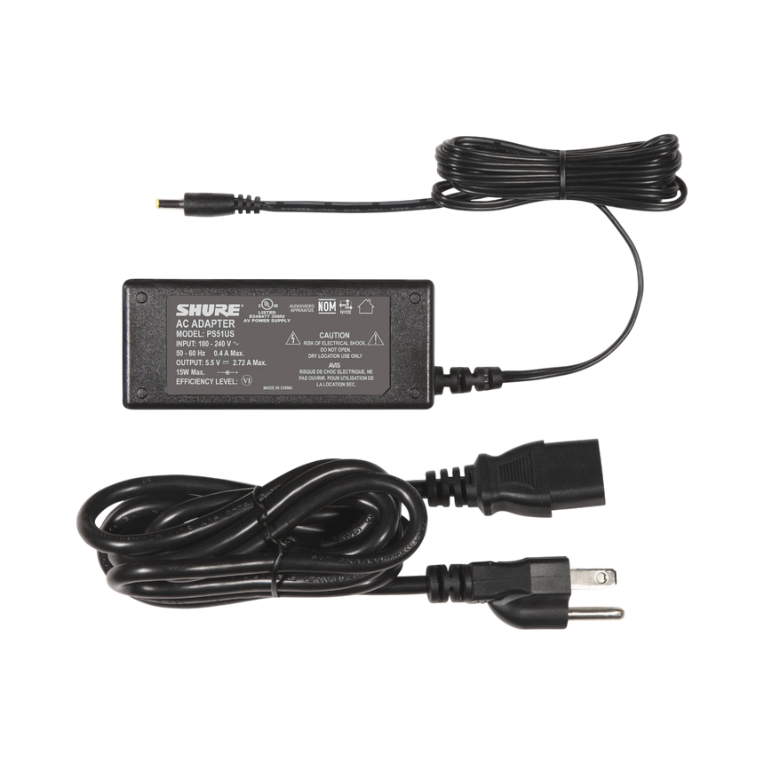 Shure 5.5V DC Power Adapter for 2-Bay Battery Chargers — Being Shipped