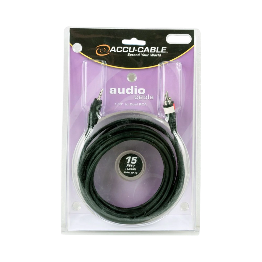 ADJ 15’ MP-15 1/8" Mini Plug to RCA Audio Cable — Being Shipped