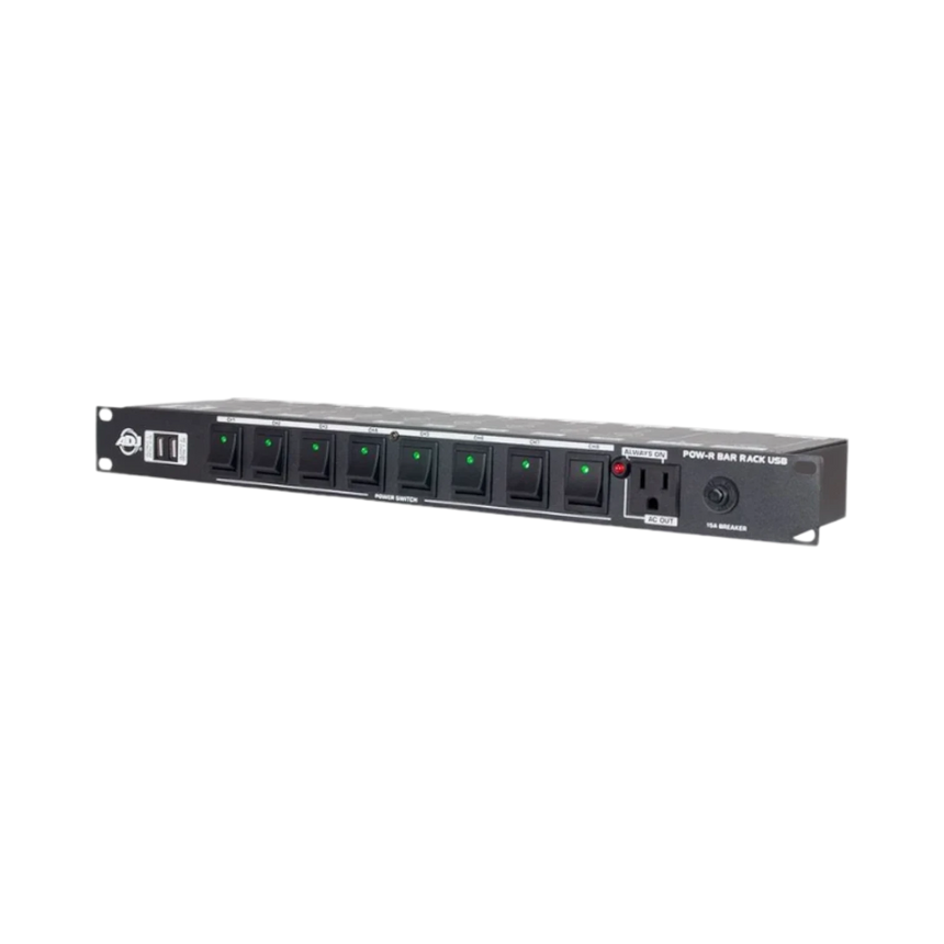 ADJ POW-R BAR RACK USB Power Center with 8 Outlets — Being Shipped