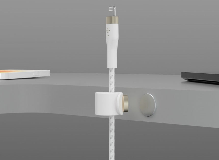 Belkin BoostCharge Pro Flex Braided USB-A to Lightning Cable 3.3ft (White) — Being Shipped