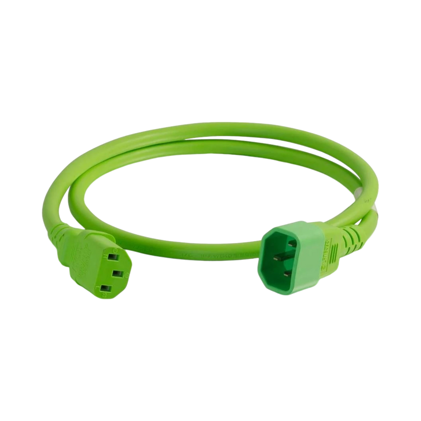 C2G 2ft 14AWG Power Cord IEC320C14 to IEC320C13 (Green) — Being Shipped
